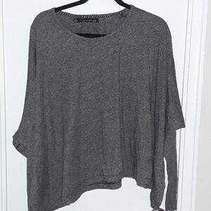 EUC brown marl super boxy  long sleeve top